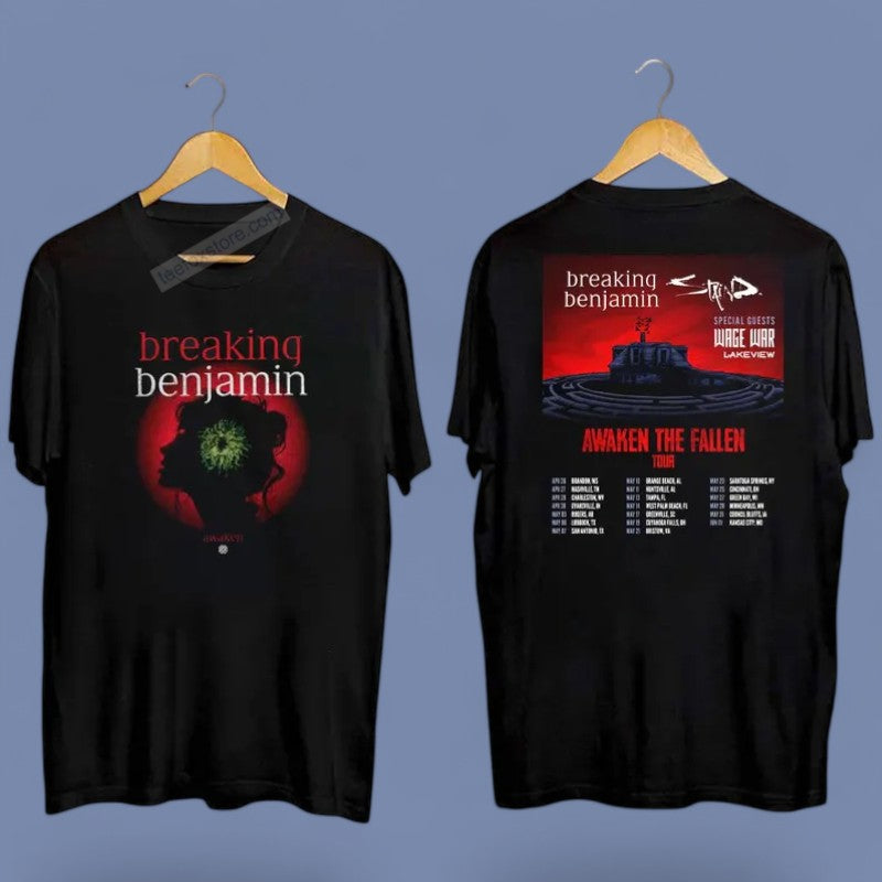 2025 Breaking Benjamin Awaken The Fallen Tour Shirt, hoodie, long sleeve, sweatshirt and tank top
