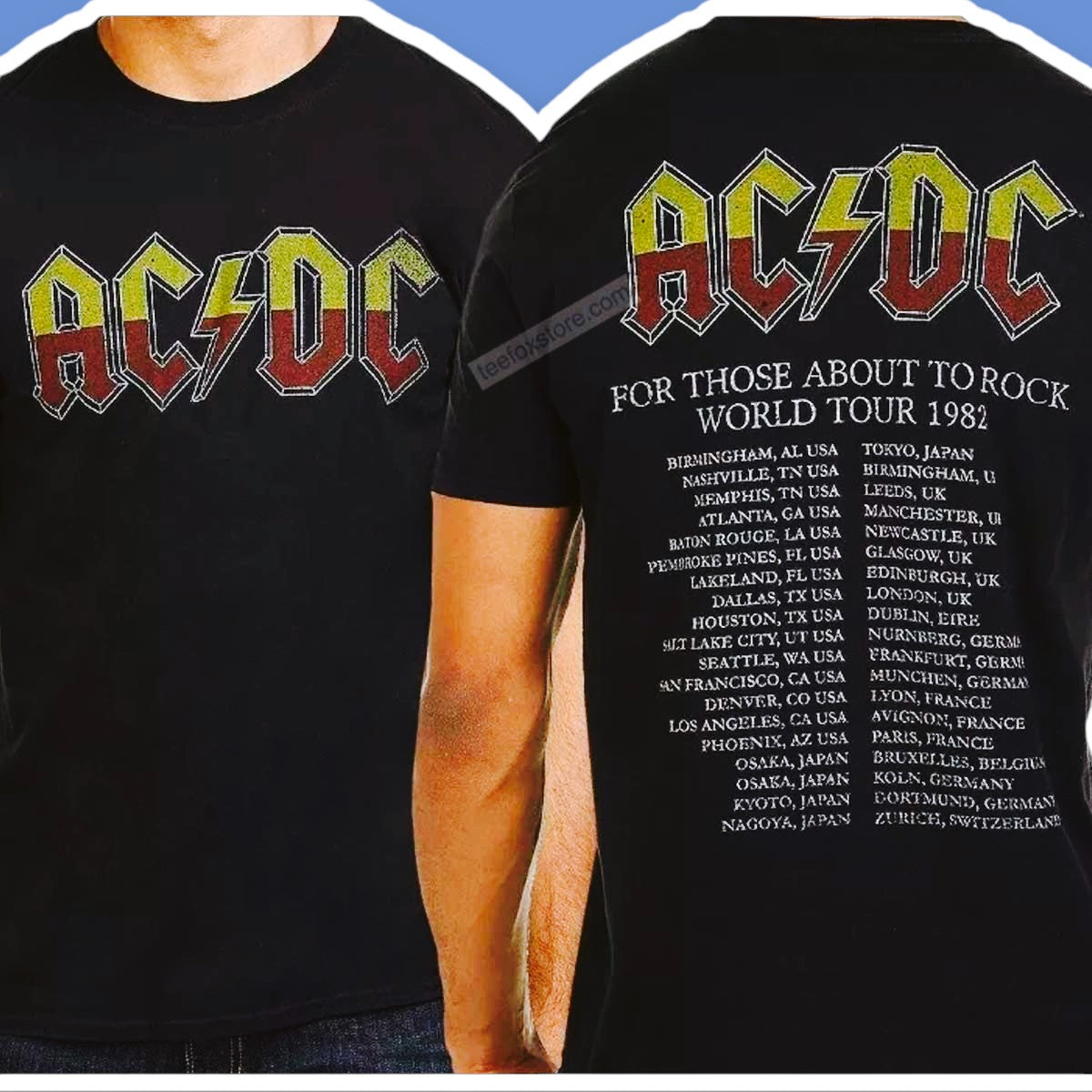 ACDC For Those About To Rock World Tour 1982 Shirt, hoodie, long sleeve, sweatshirt and tank top