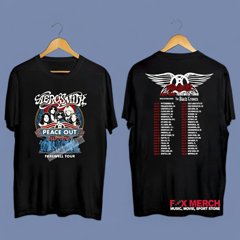 Aerosmith Peace Out Farewell Tour 2024-2025 Rock Concert T-Shirt, hoodie, long sleeve, sweatshirt and tank top