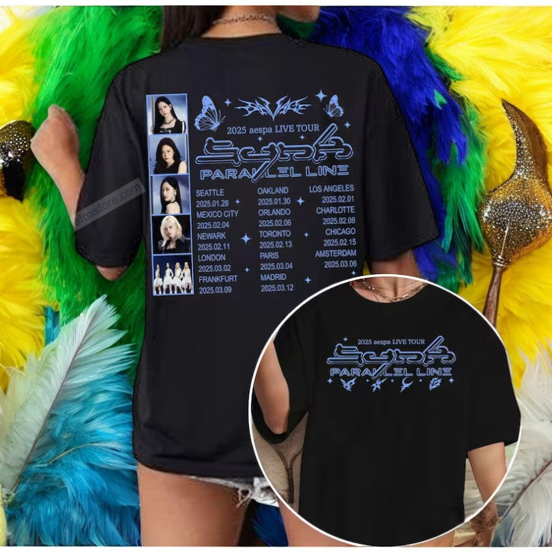 Aespa Synk Parallel Line World Tour 2025 Music Shirt, hoodie, long sleeve, sweatshirt and tank top