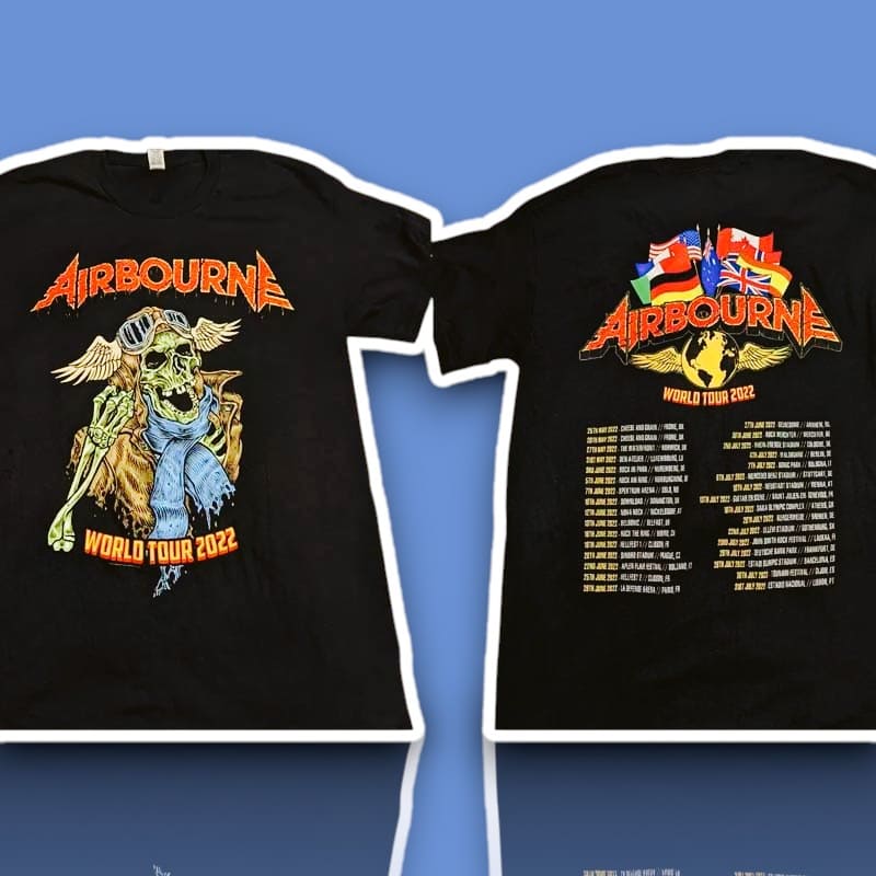 Airbourne World Tour 2022 Concert Graphic Shirt, hoodie, long sleeve, sweatshirt and tank top