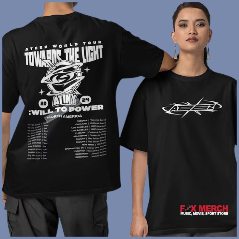 Ateez Towards The Light Will to Power Shirt World Tour 2024 Music T-Shirt, hoodie, long sleeve, sweatshirt and tank top