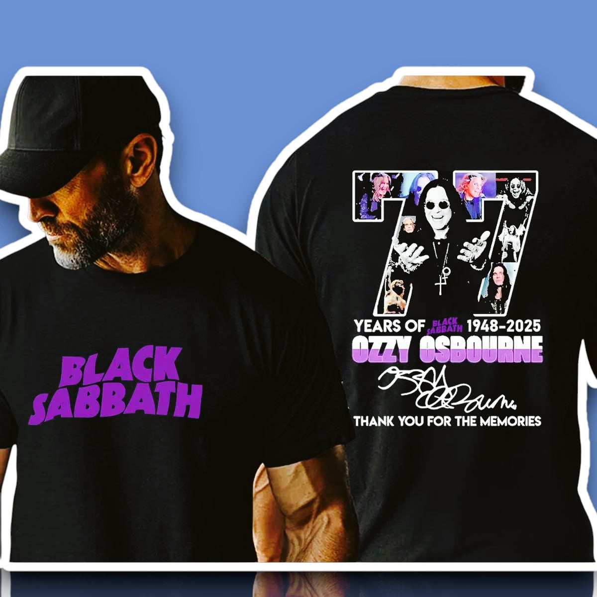 Black Sabbath 77th Anniversary 1948-2025 Signatures Shirt, hoodie, long sleeve, sweatshirt and tank top